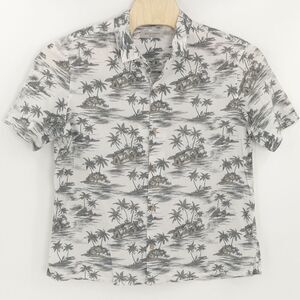AllSaints Button Down Hawaiian Shirt Tropical‎ Palm Trees Cotton Blend Men's XXL